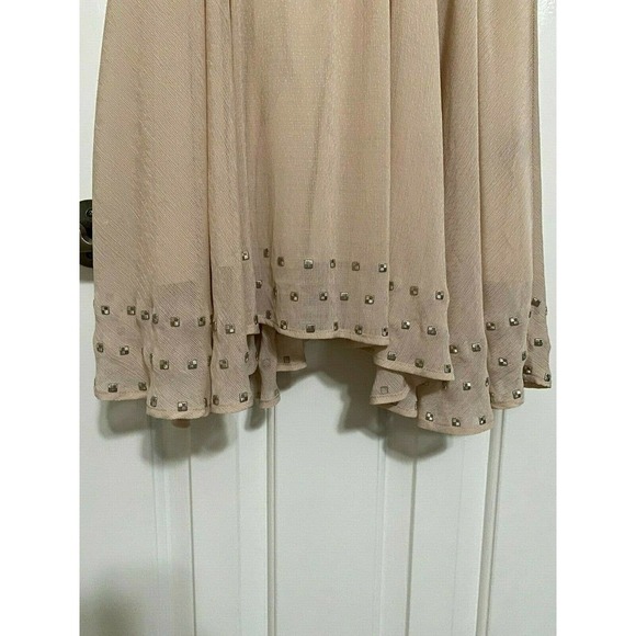 Lucca Couture Sleeveless Mini Dress Large Dusty Rose embellished w metal studs - Picture 4 of 9